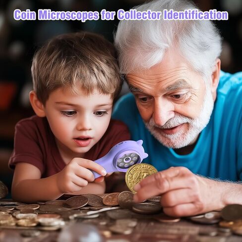 Kids Microscope Handheld Microscope for Kids,SETFLAGS Mini Digital Microscope for Kids,Educational Science Toys with 2 Inches 1080P Screen,Christmas Birthday Gifts for Age 3 4 5 6 7 8 Girls Boys in Saudi Arabia