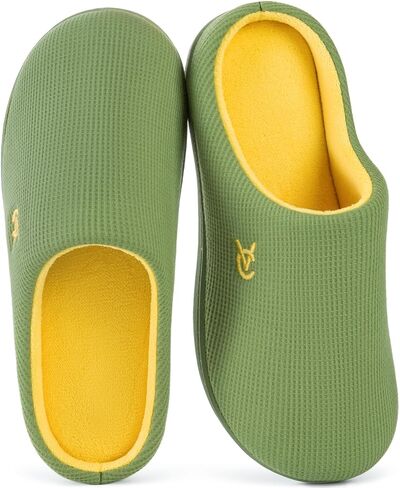 VeraCosy Women's Two-Tone Slippers Soft Comfy Knit Memory Foam Non-slip Indoor House Shoes in Saudi Arabia