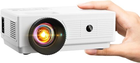 جهاز عرض ARTSEA Mini لجهاز iPhone - جهاز عرض أفلام محمول في الهواء الطلق، جهاز عرض فيديو يدعم HD 1080P للمسرح المنزلي متوافق مع iOS/Android Phone/Tablet/Laptop/PC/TV Stick/Box/USB Drive/DVD in Kuwait