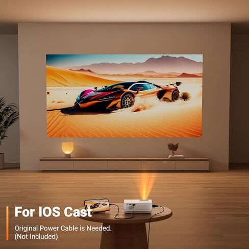 جهاز عرض ARTSEA Mini لجهاز iPhone - جهاز عرض أفلام محمول في الهواء الطلق، جهاز عرض فيديو يدعم HD 1080P للمسرح المنزلي متوافق مع iOS/Android Phone/Tablet/Laptop/PC/TV Stick/Box/USB Drive/DVD in Kuwait