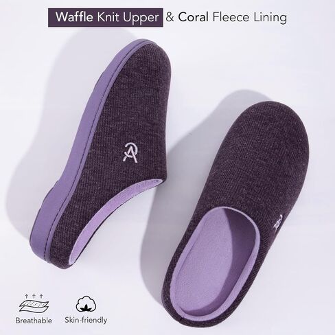 VeraCosy Women's Two-Tone Slippers Soft Comfy Knit Memory Foam Non-slip Indoor House Shoes in Saudi Arabia