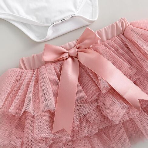 Baby Birthday Girl Outfit B-day Letter Embroidery Ruffle Sleeve Romper 3 Layered Ruffled Mini Skirt 3Pcs Fall Clothes in Saudi Arabia