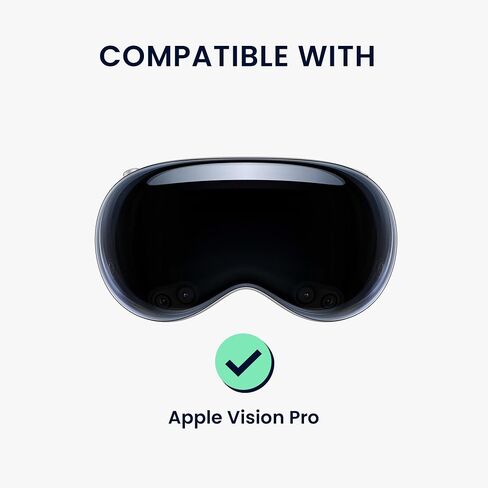 kwmobile Lens cover compatible with Apple Vision Pro - VR glasses cover scratch-resistant - Black in Saudi Arabia