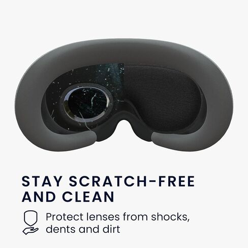 kwmobile Lens cover compatible with Apple Vision Pro - VR glasses cover scratch-resistant - Black in Saudi Arabia