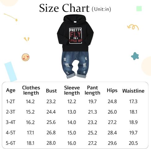 YUEMION Toddler Boy Clothes Long Sleeve Print Hoodies +Denim Pants 2Pcs Fall Winter Sweatshirt Baby Boy Outfits Set 1-6T in Saudi Arabia