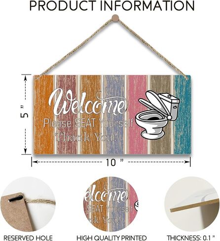 Bathroom Sign Please Wash Your Hand Sign, Wood Hanging Plaque Door Shelf Decor, Home Farmhouse Kitchen Toilet Decor Wooden Sign, Bathroom Decor Wall Art Gift -28 in Saudi Arabia
