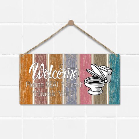 Bathroom Sign Please Wash Your Hand Sign, Wood Hanging Plaque Door Shelf Decor, Home Farmhouse Kitchen Toilet Decor Wooden Sign, Bathroom Decor Wall Art Gift -28 in Saudi Arabia