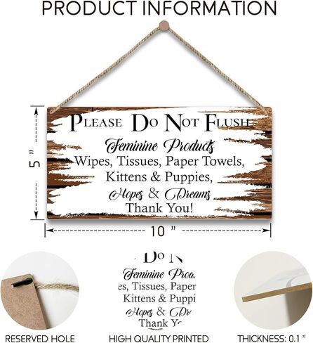 علامة الحمام يرجى غسل علامة يدك، لوحة خشبية معلقة لديكور رف الباب، ديكور منزل المزرعة والمطبخ والمرحاض، علامة خشبية، ديكور الحمام هدية فنية جدارية -28 in Kuwait