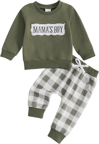 Toddler Baby Boy Fall Outfit Long Sleeve Letter Print Sweatshirt Tops Pants Jogger Cute Infant Newborn Clolthes Set in Saudi Arabia