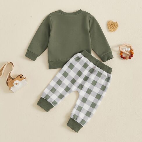 Toddler Baby Boy Fall Outfit Long Sleeve Letter Print Sweatshirt Tops Pants Jogger Cute Infant Newborn Clolthes Set in Saudi Arabia