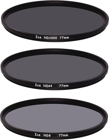 ICE 95mm Slim ND Filter Set ND1000 ND64 ND8 Neutral Density 43 10, 6, 3 Stop Optical Glass in Saudi Arabia