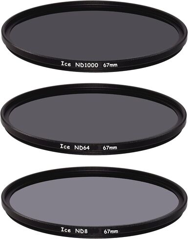 ICE 95mm Slim ND Filter Set ND1000 ND64 ND8 Neutral Density 43 10, 6, 3 Stop Optical Glass in Saudi Arabia