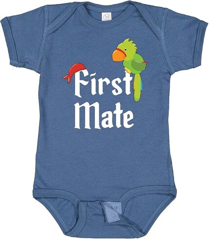 inktastic First Mate Pirate with Parrot and Bandanna Baby Bodysuit in Saudi Arabia