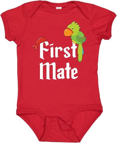 inktastic First Mate Pirate with Parrot and Bandanna Baby Bodysuit in Saudi Arabia