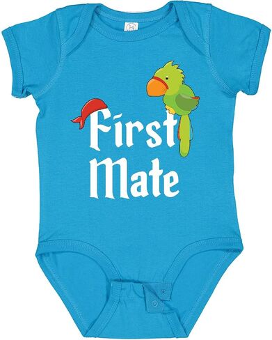 inktastic First Mate Pirate with Parrot and Bandanna Baby Bodysuit in Saudi Arabia