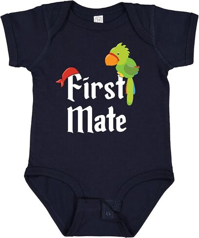 inktastic First Mate Pirate with Parrot and Bandanna Baby Bodysuit in Saudi Arabia