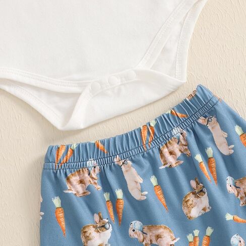 My First Easter Baby Boy Girl Outfit Rabbit Romper Bunny Carrot Pants Newborn Fall Winter Clothes Hat Set in Saudi Arabia