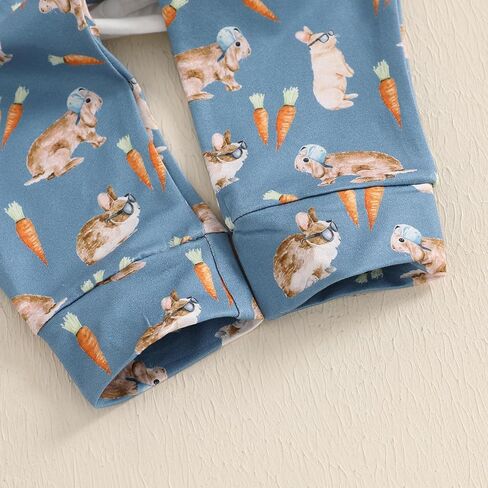 My First Easter Baby Boy Girl Outfit Rabbit Romper Bunny Carrot Pants Newborn Fall Winter Clothes Hat Set in Saudi Arabia