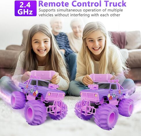 MUYOLO Remote Control Shark Truck, 1:16 Rc Monster Car with 2 Batteries 2.4GHz 4WD Off-Rock All Terrain Waterproof Amphibious Toys, for Christmas Birthday Gifts Presents Kids Boys Girls Ages 6+ in Saudi Arabia