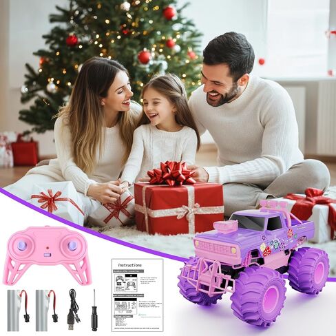 MUYOLO Remote Control Shark Truck, 1:16 Rc Monster Car with 2 Batteries 2.4GHz 4WD Off-Rock All Terrain Waterproof Amphibious Toys, for Christmas Birthday Gifts Presents Kids Boys Girls Ages 6+ in Saudi Arabia