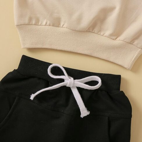 Toddler Baby Boy Clothes Crewneck Letter Print Shirt Long Sleeve Sweatshirt Pants Cute Fall Winter Outfits in Saudi Arabia