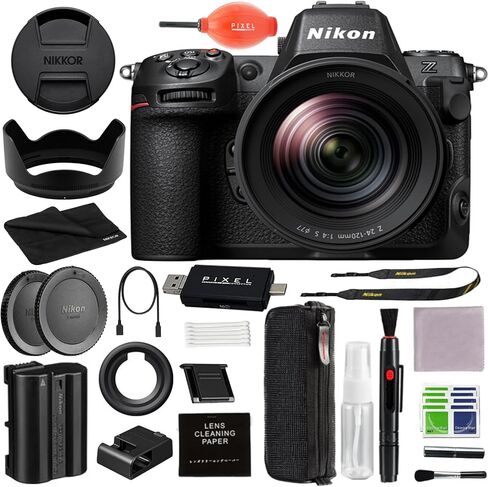 Nikon Z8 FX-Format Mirrorless Camera Body with NIKKOR Z 24-120mm f/4 S Lens Kit with Bundle with Advanced Accessories(Black) | 1698 | Nikon z8 in Saudi Arabia