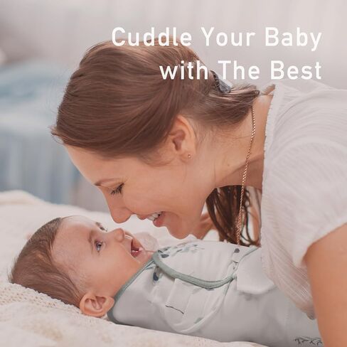 Baby Swaddle Sleep Sack 3 Pack, Organic Cotton Baby Swaddle Wrap 0-3 Months | Soft Breathable Organic Muslin Cotton, Adjustable Wing Design, Secure Swaddle Fit Newborn Sleep Essential, Flowers & Rabbits in Saudi Arabia