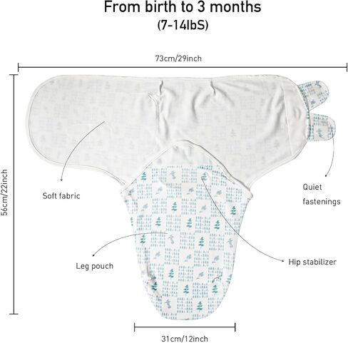 Baby Swaddle Sleep Sack 3 Pack, Organic Cotton Baby Swaddle Wrap 0-3 Months | Soft Breathable Organic Muslin Cotton, Adjustable Wing Design, Secure Swaddle Fit Newborn Sleep Essential, Flowers & Rabbits in Saudi Arabia