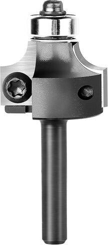 SpeTool 1/4" لقمة توجيه نصف قطرها مع محمل، إدراج كربيد قابل للاستبدال مستدير فوق لقم التوجيه 1/4 شانك CNC لقم التوجيه للزاوية الخشبية وحافة التقريب لتشكيل أداة النجارة in Kuwait