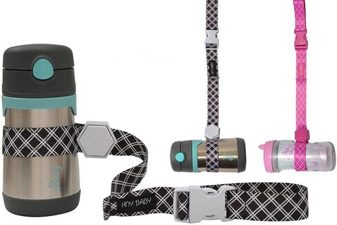 Sippy Cup Straps for Baby Bottle Toy Leash 2 Pack for Stroller High Chair Strap (Black) in Saudi Arabia
