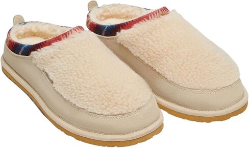 PENDLETON Women's Mesa Shearling-Lined Wool and Suede Slippers with Lightweight EVA Sole - Sand, 11M US in Saudi Arabia