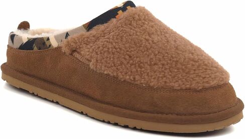 PENDLETON Women's Mesa Shearling-Lined Wool and Suede Slippers with Lightweight EVA Sole - Sand, 11M US in Saudi Arabia
