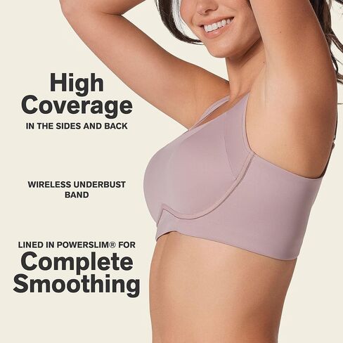 Leonisa Everyday Light Wireless Bra with Support - Comfortable Back Smoothing Bras for Women in Kuwait