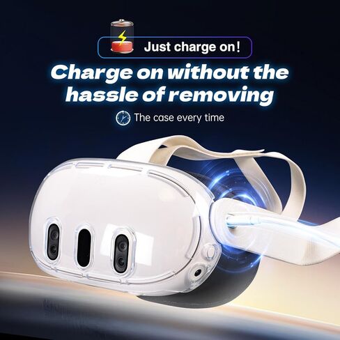 غطاء واقي عدسة مطور من VAOMON 2024 لـ Meta Quest 3، غطاء حماية صلب من البلاستيك لـ Oculus Quest 3، ملحقات لـ Quest 3 - شفاف متجمد in Kuwait