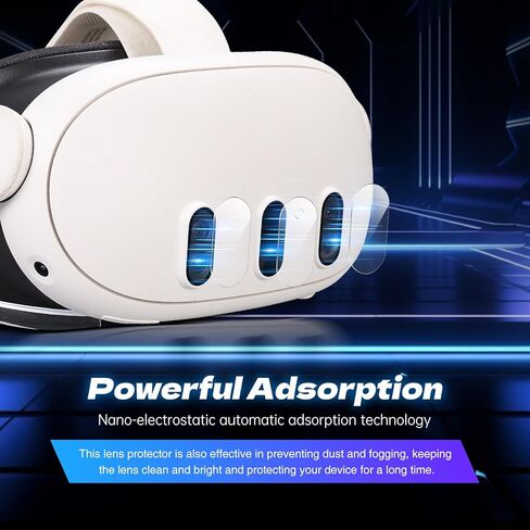 غطاء واقي عدسة مطور من VAOMON 2024 لـ Meta Quest 3، غطاء حماية صلب من البلاستيك لـ Oculus Quest 3، ملحقات لـ Quest 3 - شفاف متجمد in Kuwait