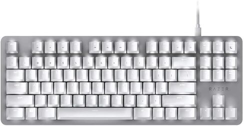 Razer RZ03-02640700-R3M1 Blackwidow Lite Mercury Silent Mechanical Gaming Keyboard (White), with White LED Backlighting for Enhanced Productivity, Orange Switches (Silent and Tactile), US Layout in Saudi Arabia