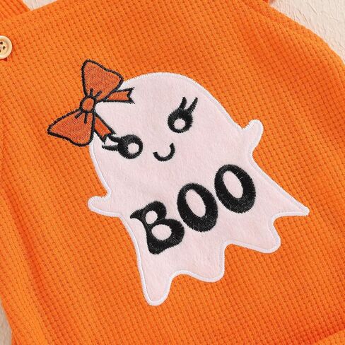 SAYOO My First Halloween Baby Girl Outfit Newborn Corduroy Ghost Skeleton Embroidery Romper Jumpsuit Infant 2Pcs Clothes in Saudi Arabia
