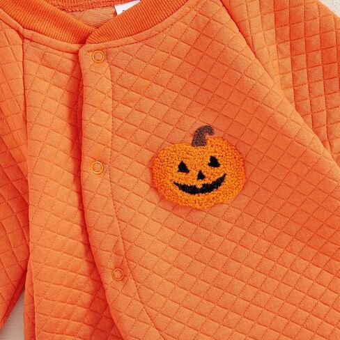 Ayalinggo Newborn Baby Girl Boy Jumpsuit Cute Halloween Pumpkin Romper Embroidery Thanksgiving Turkey Fall Winter Outfit in Saudi Arabia