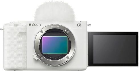 Sony ZV-E1 Mirrorless Full Frame Interchangeable Lens Vlog Camera Body ILCZV-E1/W White Bundle with Deco Gear Photography Case + Tripod + Extra Battery, Dual Charger, 128GB Card and Accessories Kit in Saudi Arabia