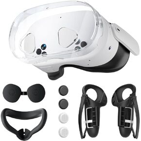 Protective Case for Meta Quest 3S, TanReginal Accessories for Meta Quest 3s, Impact and Scratch-Proof Case with 1 Headset Cover, 1 Face Mask, 1 Lens Cover, 2 Controller Grip, 4 Joystick Caps