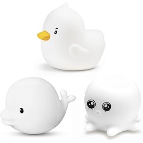 Lumipets Kids Bath Toys, Light Up Bath Toys, Bath Lights for Kids, Bathtub Lights, Light Up Bath Cubes, Light Up Baby Toys, Swimming Bath Toys, Bath Tub Lights, Floating Rubber Animal Toys Set
