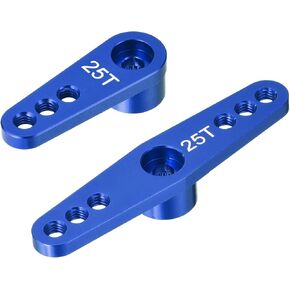 MECCANIXITY 1 Set Aluminum Servo Horn 25T Servo Horn Steering Double Arms Black Suitable for DIY RC Car/Boat/AirplanesBoat Model Accessories