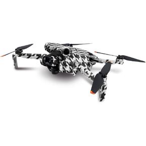 MightySkins Carbon Fiber Skin Compatible with DJI Mini 4 Pro - Houndstooth | Protective, Durable Textured Carbon Fiber Finish | Easy to Apply