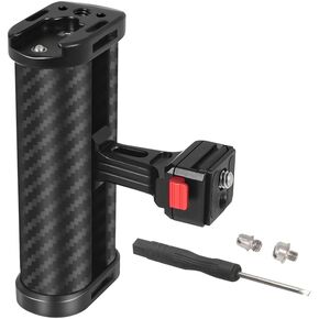 Quick Release Side Handle Grip with Quick Release Slider Compatible with SmallRig NEEWER Camera Cage, Portable Camera Cage Handle for Left or Right Hand, Up and Down Adjustable