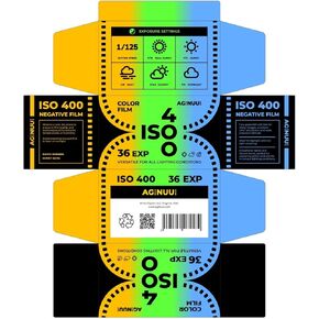 35 mm Film Rolls Color Negative Film, ISO 400 36 Exp. for Clear, Vibrant Pictures - Camera Film
