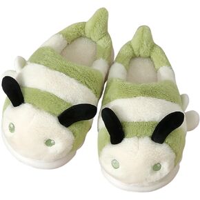 Baiyuruodie Women's and men's slippers, cute bee slippers, animal slippers, warm and non slip, birthday and holiday gifts