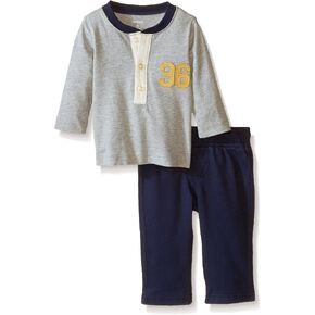 Carter's Baby Boys' 2 Piece Pant Set (Baby) - Heather - 6 Months