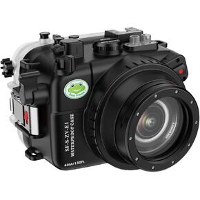 غطاء كاميرا ضفادع البحر متوافق مع Sony ZV-E1 مع عدسة E PZ مقاس 16-50 مم f/3.5-5.6 OSS، مقاومة للماء بتصنيف IPX8، حافظة كاميرا تحت الماء لحماية عمق 40 مترًا/130 قدمًا، مثالية للغوص وركوب الأمواج والتجديف