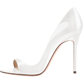 Round Open Toe High Stiletto Heel Pumps