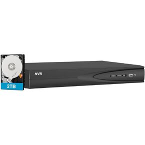 Anpviz 4K 8 Channel PoE NVR with 2TB Hard Drive, 8 Channel H.265+ NVR Support 8MP/6MP/5MP/4MP/3MP/1080P IP PoE Camera for Home Security Camera System 24/7 Recording (H Series)